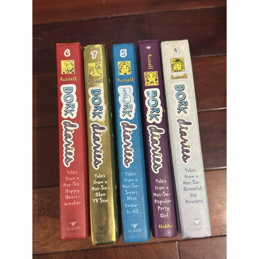 Dork Diaries Lot of 5 (2,4,5,6,7) Set Tales from A Not-So- by Rachel Russell